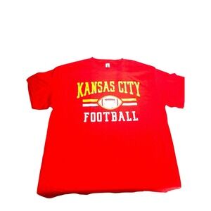 Men's Kansas City Football‎ T Shirt Chiefs Colors Size Medium